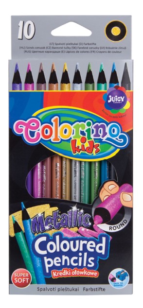 Kleurpotloden metalic, 10 stk